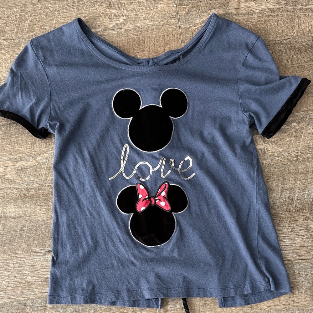 Women’s Blue Minnie Mouse 'Love' Graphic Tee